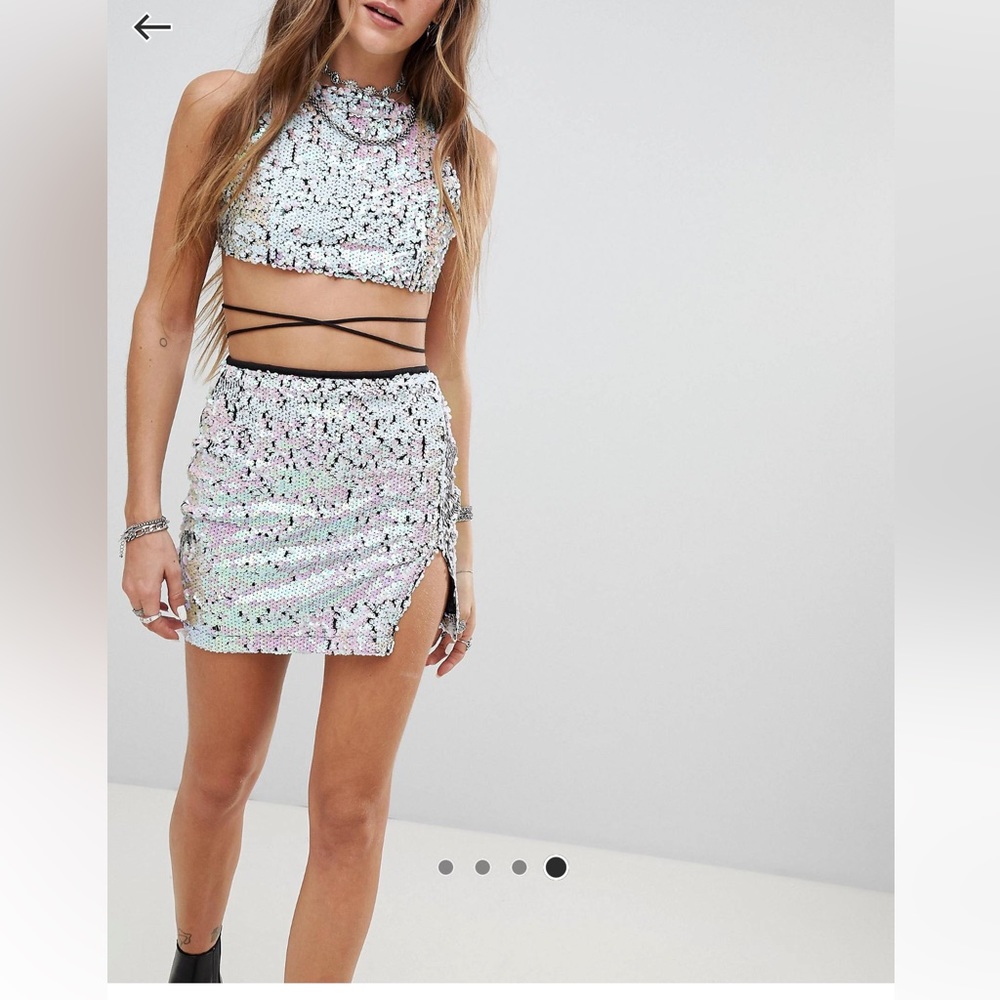 Motel sequin mini skirt
